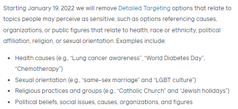 FB ads detailed targeting announcement